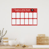 Poster employé du mois affichage pour les photos 4x6 (Cuisine)