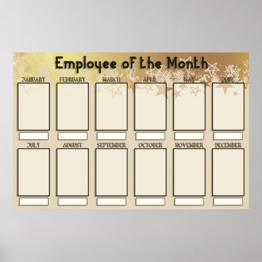 Poster employé du mois affichage pour les photos 4x6 (Devant)