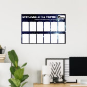 Poster employé du mois affichage pour les photos 4x6 (Bureau à domicile)