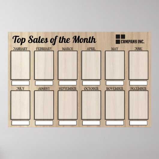 Poster employé du mois affichage pour les photos 4x6 (Devant)