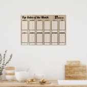 Poster employé du mois affichage pour les photos 4x6 (Cuisine)