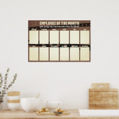 Poster employé du mois affichage pour les photos 4x6 (Cuisine)