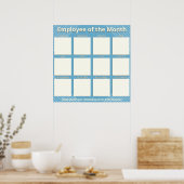 Poster employé du mois affichage pour les photos 5x5 (Cuisine)