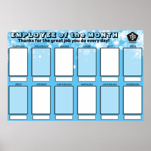 Poster employé du mois reconnaissance photo affichage (Devant)