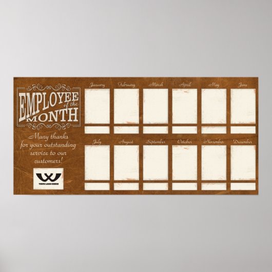 Poster Employé en cuir du mois affichage photo (Devant)