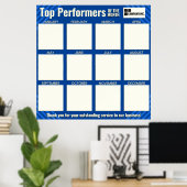 Poster employé haut-performer du mois affichage photo (Bureau à domicile)