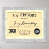 Poster Employé le plus performant du mois de l'affichage  (Devant)