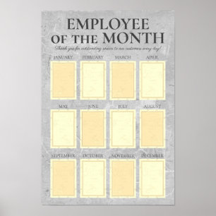 Poster Employé le plus performant du mois de l'affichage 