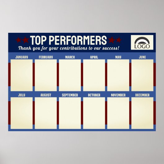Poster Employé le plus performant du mois de l'affichage (Devant)
