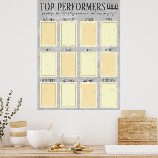 Poster Employé le plus performant du mois de l'affichage  (Cuisine)