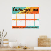 Poster Employé photo couleur personnalisée de l'affichage (Cuisine)