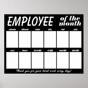 Poster Employé photo couleur personnalisée de l'affichage