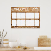 Poster Employé photo couleur personnalisée de l'affichage (Cuisine)