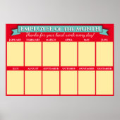 Poster Employé photo couleur personnalisée du mois (Devant)