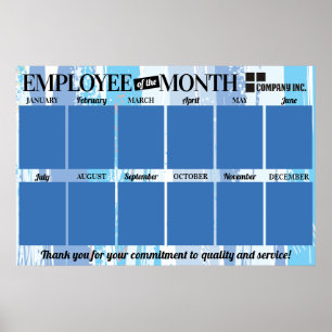Poster Employé photo de l'affichage de la reconnaissance 