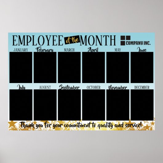 Poster Employé photo de l'affichage de la reconnaissance  (Devant)