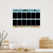 Poster Employé photo de l'affichage de la reconnaissance  (Cuisine)