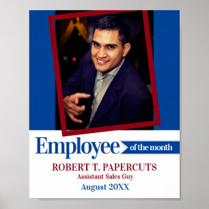 Poster Employé photo personnalisé du certificat de mois