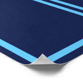 Poster Employé techno bleu du mois photo affichage (Coin)