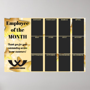 Poster employé vedette du mois 5X7 affichage photo