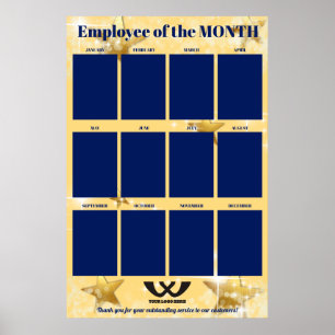 Poster employé vedette du mois affichage photo