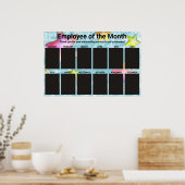 Poster employé vedette du mois affichage pour les photos  (Cuisine)
