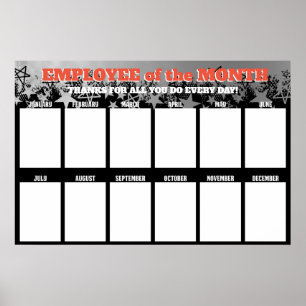 Poster employé vedette du mois affichage pour les photos 