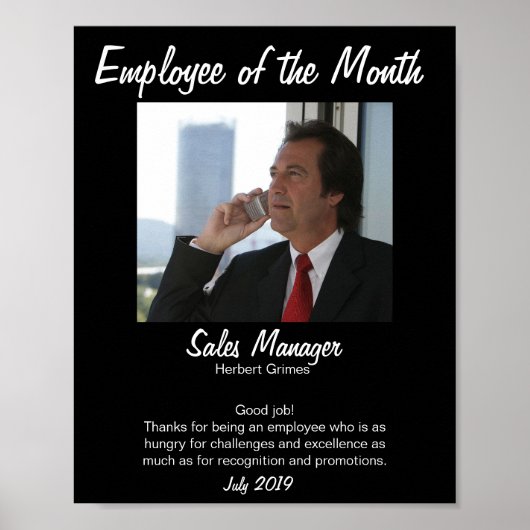 Poster Employee of the month (Devant)