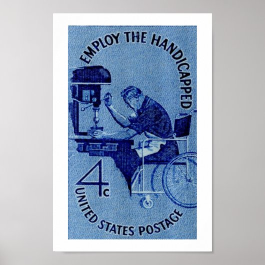 Poster Employez les handicapés physiques (Devant)