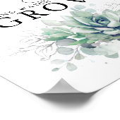 Poster Emporter un bébé succulent - Panneau Baby shower v (Coin)