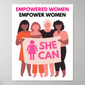 Poster Empowered Women, Empower Women Wall Print (Devant)