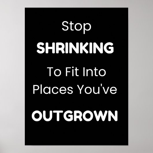 Poster Empowering Self Growth Quote Minimalist (Devant)