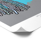 Poster Empreinte A4 pour les méduses et les glaces (Coin)