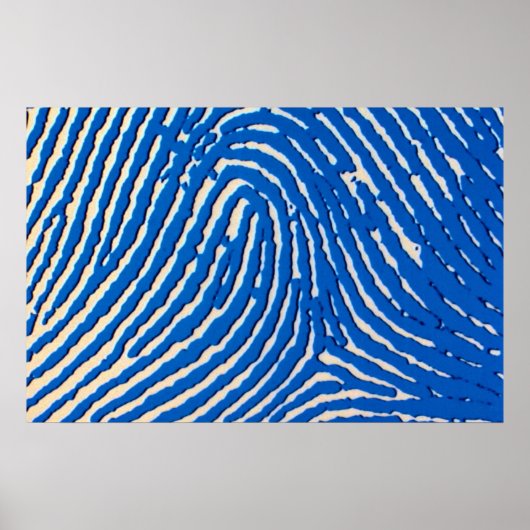 Poster Empreinte bleue agrandie (Devant)