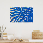 Poster Empreinte bleue agrandie (Cuisine)