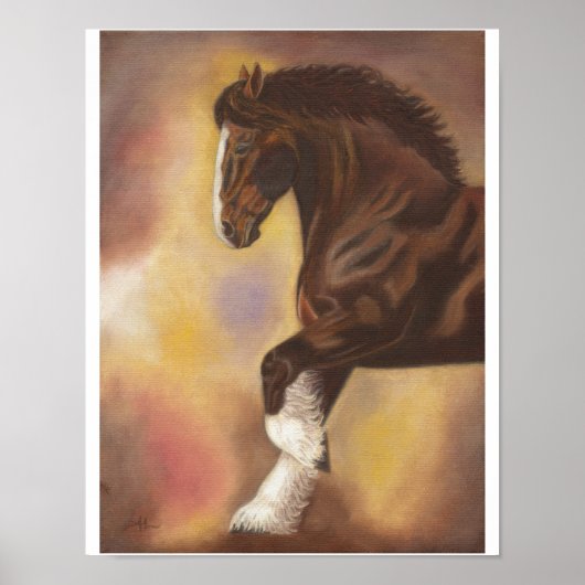 Poster Empreinte cheval de Shire 11"x14" (Devant)