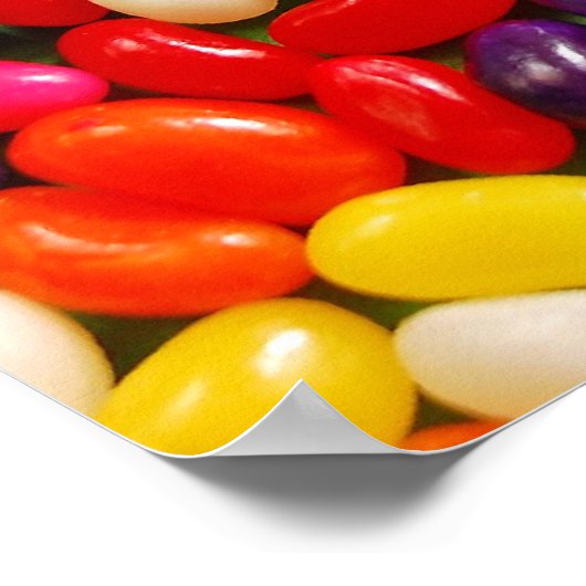 Poster Empreinte colorée de gelybeans (Coin)