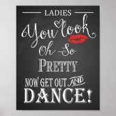 Poster Empreinte d'affiche Chalkboard Ladies (Devant)
