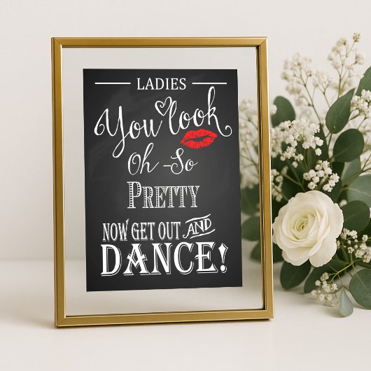 Poster Empreinte d'affiche Chalkboard Ladies