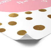 Poster Empreinte d'affiche de naissance personnalisée ros (Coin)