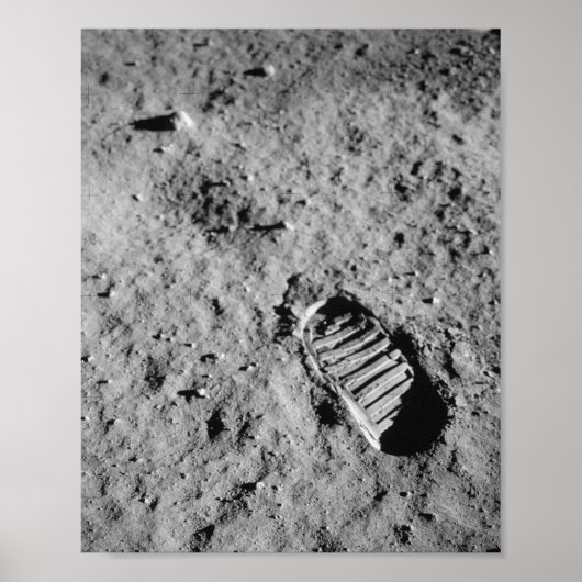 Poster Empreinte de bottes d'Apollo 11 — Premiers pas sur (Devant)