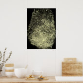 Poster Empreinte de boucle inversée (Cuisine)