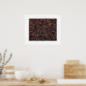 Poster Empreinte de café décorative (Cuisine)