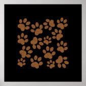 Poster empreinte de chien pour les murs (Devant)
