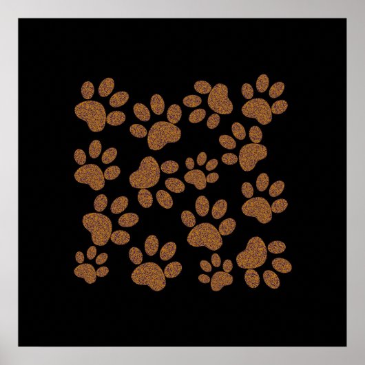 Poster empreinte de chien pour les murs (Devant)