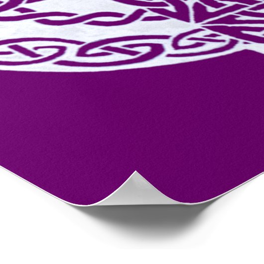 Poster Empreinte de croix celtique blanche (Coin)