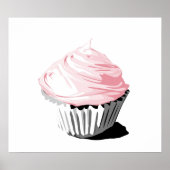 Poster Empreinte de cupcake rose (Devant)