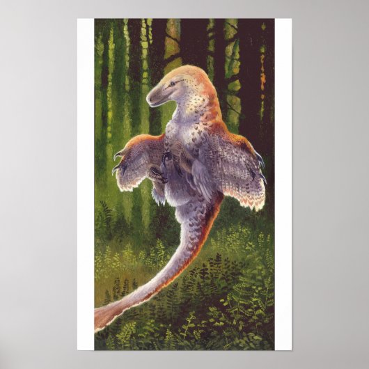 Poster Empreinte de Deinonychus en saut (Devant)