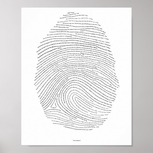 Poster Empreinte de Dieu - Letterpress (Devant)