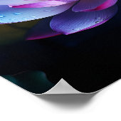 Poster Empreinte de fleur de Lotus colorée (Coin)